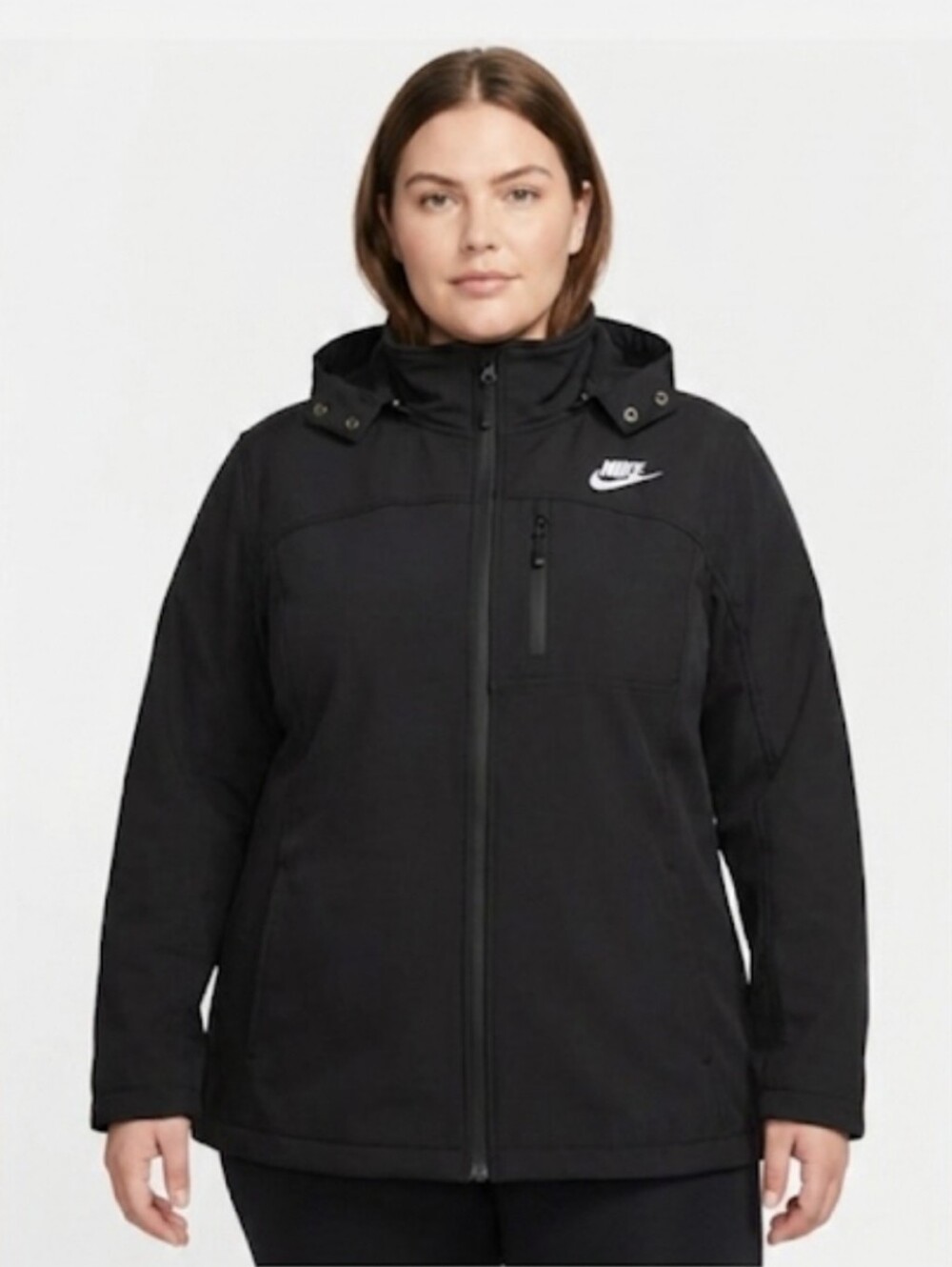 Nike Tech Fleece Lined Hooded Black Spring Athletic Jacket Women's Size 2XL